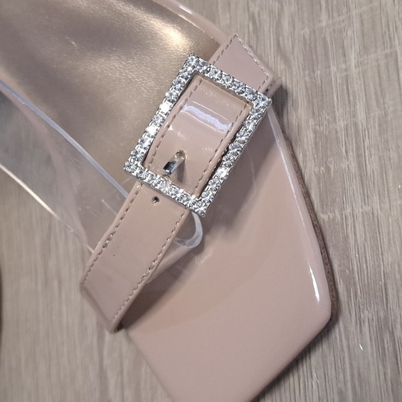 NEW NINE WEST SQUARE TOE HEELS IN NUDE - Picture 6 of 11